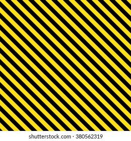 Industrial striped road warning yellow-black pattern vector