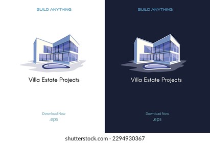 Industrial Structures - Residential Buildings - Commercial Buildings - Institutional  other Building logo. Vector illustration. Construction company unique logo.