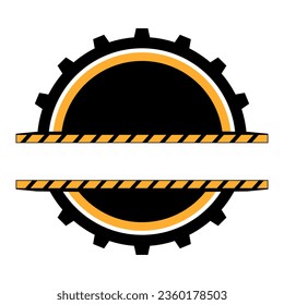 placa de equipo de forma de círculo de estilo industrial adecuada para el logotipo