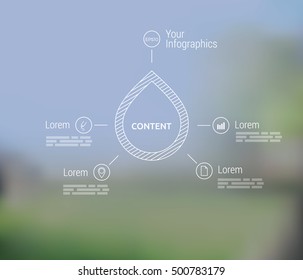 Industrial Style Catalog Page Design with a Drop Shape  for Your Numbers and Letters. Scalable Eps10 Vector Layout Template