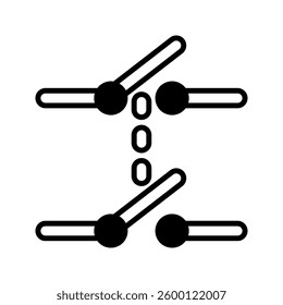 Industrial switch icon simple vector. Electric circuit. Central computer