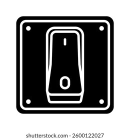 Industrial switch icon simple vector. Electric circuit. Central computer