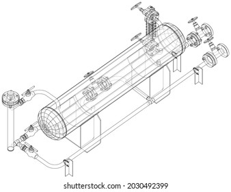 128 Boiler blueprint Stock Vectors, Images & Vector Art | Shutterstock