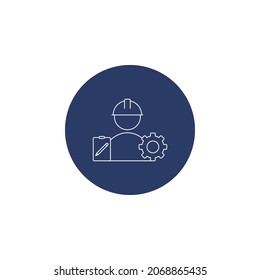 Industrial technician engineer icon vector