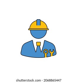 Industrial technician engineer icon vector