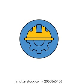 Industrial technician engineering icon vector