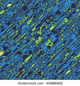 Industrial techno structure - vector seamless pattern