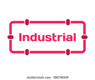 Industrial template dialog bubble in flat style on white background. Basis in railing icon for various word of plot. Stamp for quotes to cards, banners, labels, notes, blog article. Vector