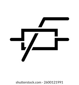 Industrial thermistor icon simple vector. Electric circuit. Central computer