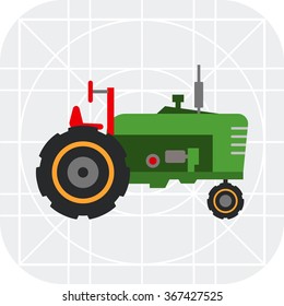 Industrial tractor icon