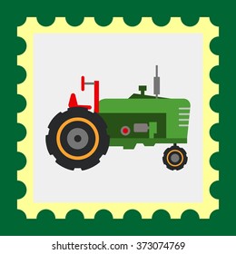 Industrial tractor icon