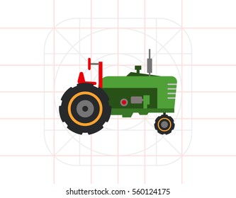 Industrial tractor icon