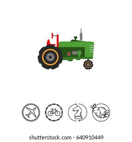 Industrial tractor icon