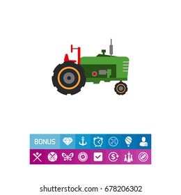 Industrial tractor icon