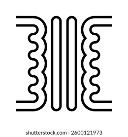 Industrial transformer icon simple vector. Electric circuit. Central computer