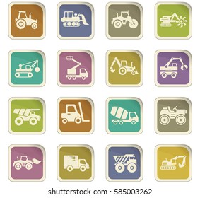 industrial transport vector icons for user interface design