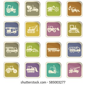 industrial transport vector icons for user interface design