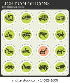 industrial transport web icons for user interface design