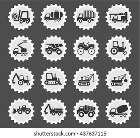 industrial transport web icons for user interface design