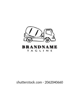 industrial transportation logo cartoon icon design template black modern isolated cute illustration