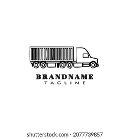 industrial transportation logo cartoon icon design cute black modern isolated vector illustration