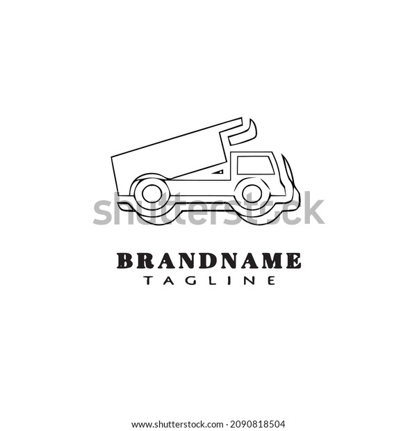 industrial transportation logo cartoon\
icon design template black modern isolated\
vector