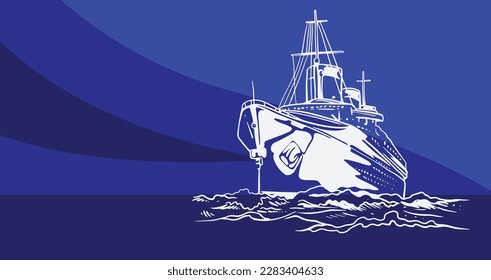 transporte industrial del dibujo vectorial y blanco para el diseño gráfico de afiches. transporte vectorial de línea. transporte de impresión artística