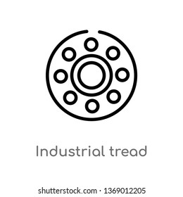 industrial tread vector line icon. Simple element illustration. industrial tread outline icon from industry concept. Can be used for web and mobile