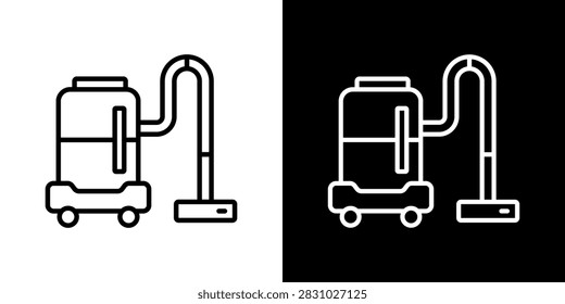 Industrial vacuum cleaner - vector editable line icon.