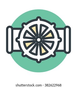Industrial Valve Colored Vector Icon