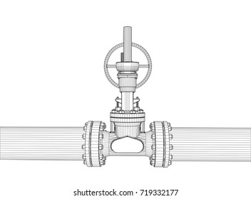 Industrial Valve Detailed Vector Illustration On: เวกเตอร์สต็อก (ปลอด ...