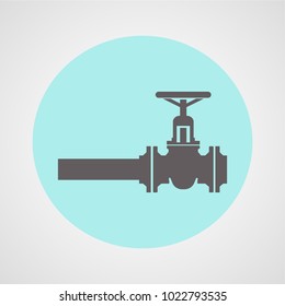 industrial valve isolated flat vector icon