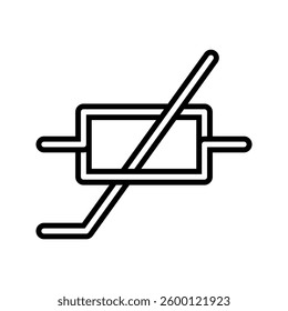 Industrial varistor icon simple vector. Electric circuit. Central computer