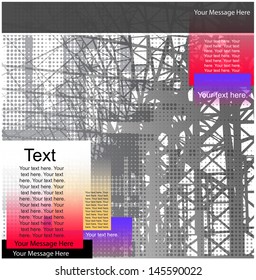 Industrial vector background with halftones