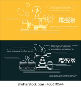industrial vector graphic template with place for text