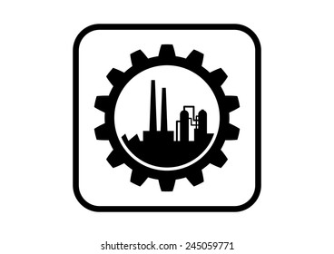 Industrial vector icon on white background
