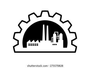 Industrial vector icon on white background
