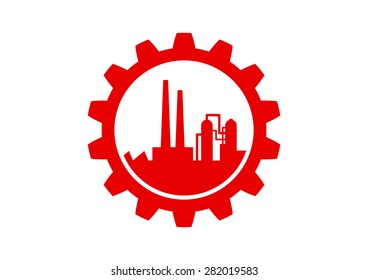 Industrial vector icon on white background