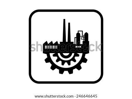 Industrial vector icon on white background
