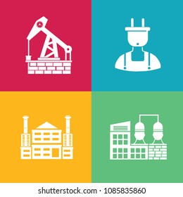 Industrial vector icon set