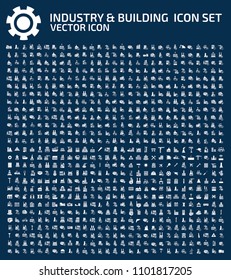 Industrial vector icon set
