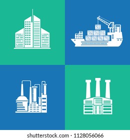 Industrial vector icon set