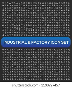 Industrial vector icon set