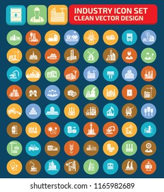 Industrial vector icon set