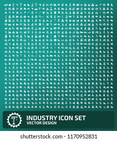 Industrial vector icon set