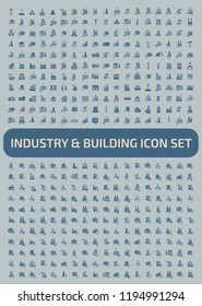 Industrial vector icon set