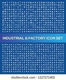 Industrial vector icon set