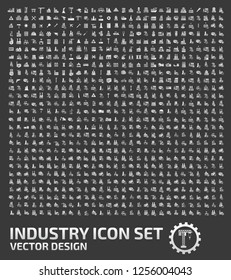 Industrial vector icon set