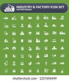 Industrial vector icon set