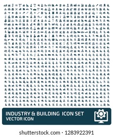 Industrial vector icon set